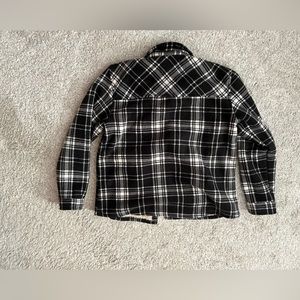 Sherpa lined fleece shacket